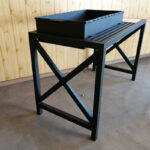 Мангал кованый со столиками и съемной жаровней на колесиках М36 — изображение 4