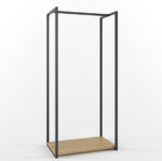 Вішалка рейл  "Шоурум 7" у стилі Лофт 1400х600х400 ВШ48