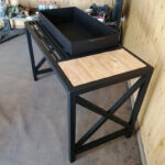 Мангал кованый со столиками и съемной жаровней на колесиках М36 — изображение 5