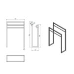 Вішалка стійка у стилі Лофт 792х550х200мм ВШ141 - Зображення 3