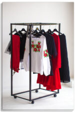 Вішалка стійка рейл  у стилі Лофт 1200х600х400мм ВШ64 - Зображення 4