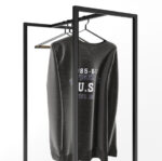 Вішалка рейл  "Шоурум 7" у стилі Лофт 1400х600х400 ВШ48 - Зображення 5