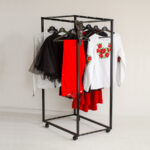 Вішалка стійка рейл  у стилі Лофт 1200х600х400мм ВШ64 - Зображення 2