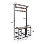 Вешалка для одежды угловая  в стиле Лофт 1800х840х300 ВШ87 — изображение 3