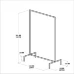 Вешалка стойка для одежды  в стиле Лофт 1600х1000х400мм ВШ93 — изображение 2
