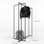 Вешалка стойка для одежды  в стиле Лофт 1600х1100х580мм ВШ135 — изображение 3