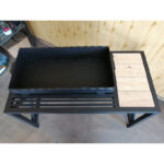 Мангал кованый со столиками и съемной жаровней на колесиках М36 — изображение 3