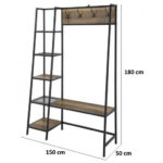 Вешалка стойка для одежды  в стиле Лофт 1800х1500х500 ВШ76 — изображение 3